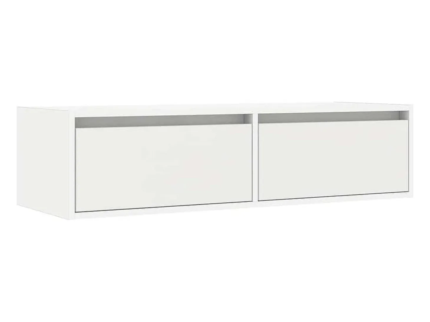 Mueble de TV con luces LED blanco 100X35,5x25 cm