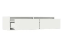Mueble de TV con luces LED blanco 100X35,5x25 cm