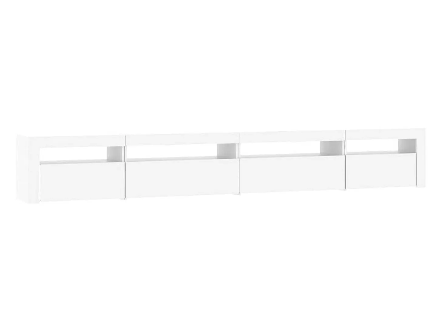 Mueble de TV con luces LED blanco 270x35x40 cm