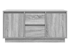 Mueble de TV con luces LED Sonoma gris 100x41x50 cm