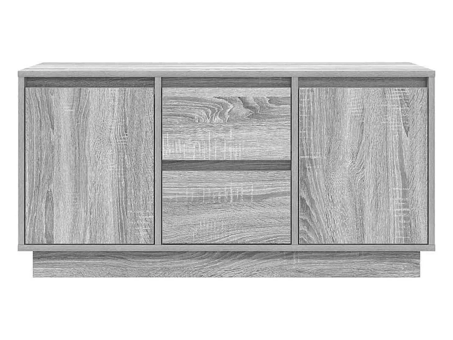 Mueble de TV con luces LED Sonoma gris 100x41x50 cm