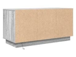 Mueble de TV con luces LED Sonoma gris 100x41x50 cm