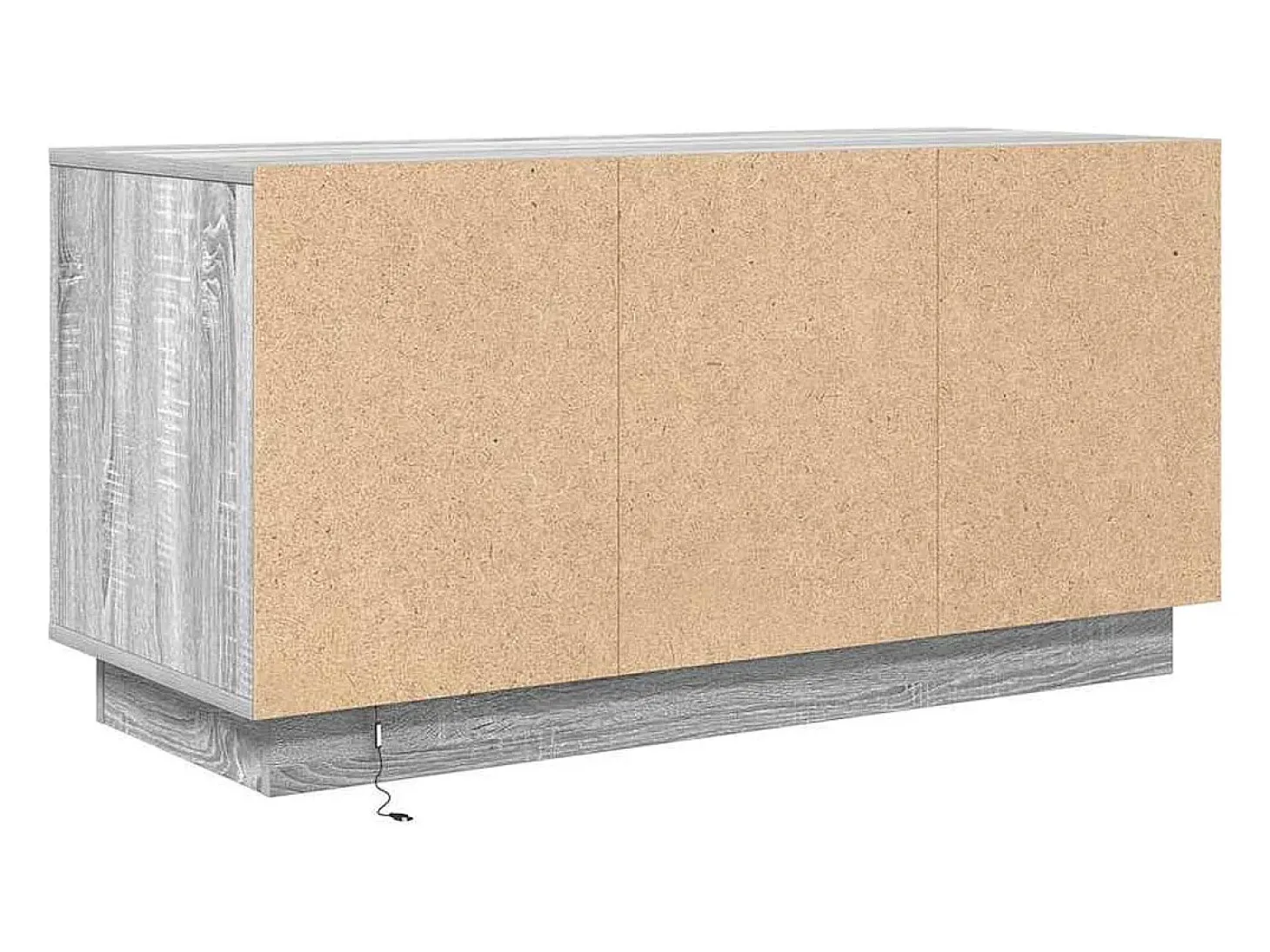 Mueble de TV con luces LED Sonoma gris 100x41x50 cm