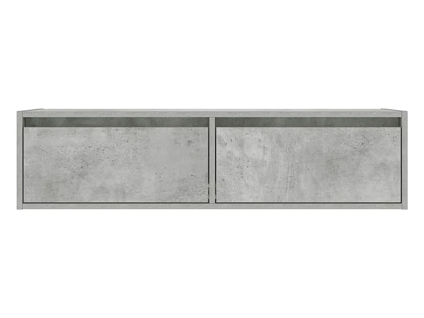 Mueble de TV con luces LED gris hormigón 100X35,5x25 cm