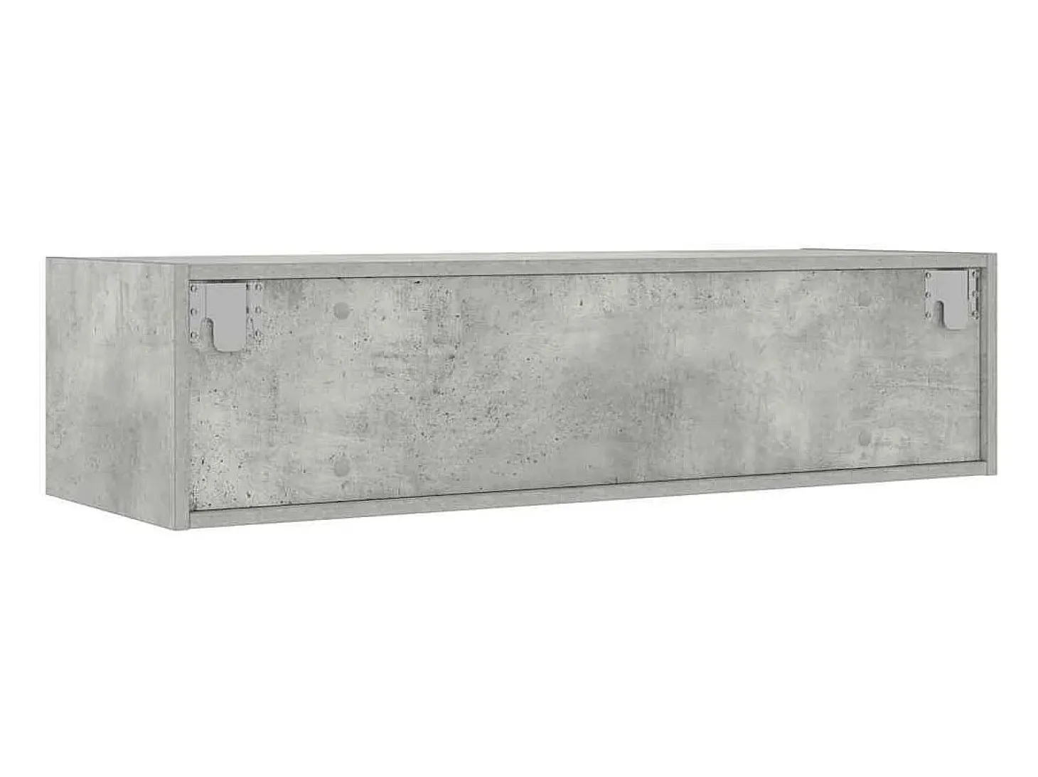 Mueble de TV con luces LED gris hormigón 100X35,5x25 cm
