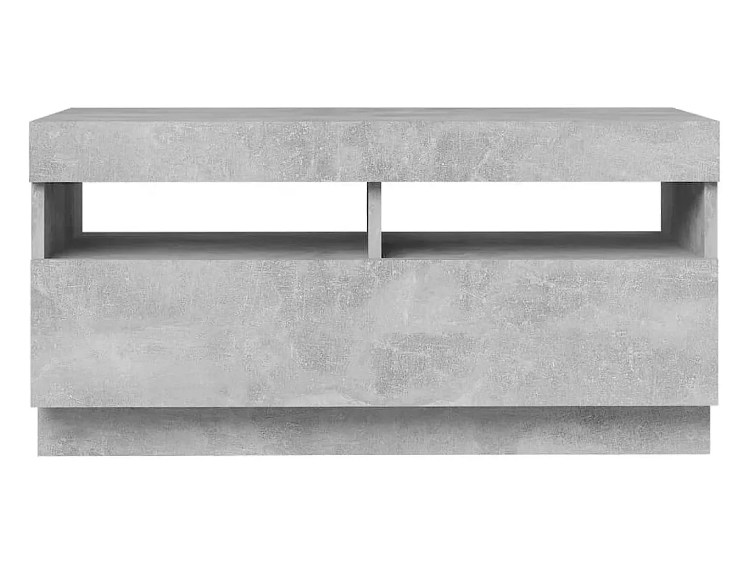 Mueble de TV con luces LED gris hormigón 80x35x40 cm