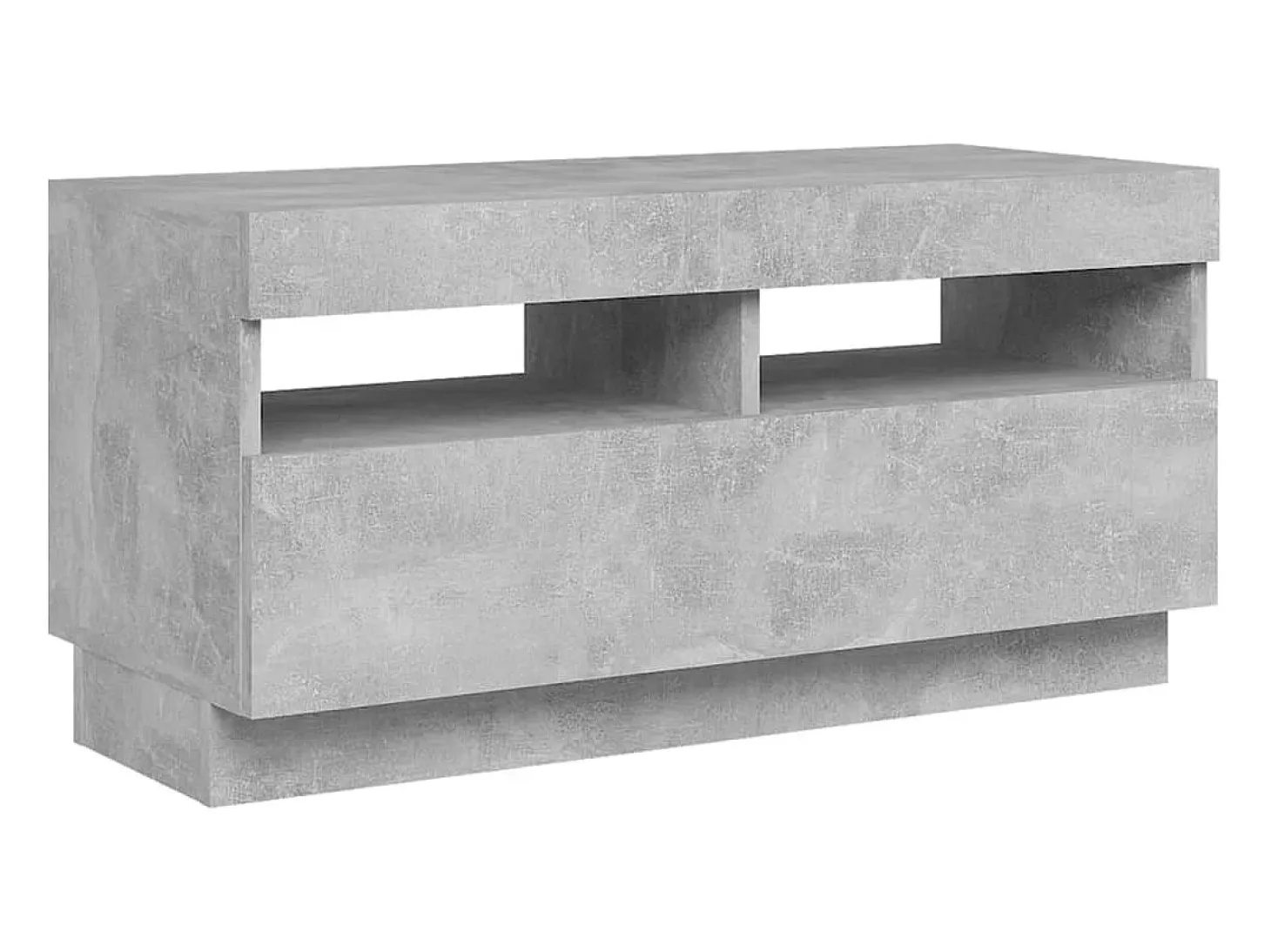 Mueble de TV con luces LED gris hormigón 80x35x40 cm