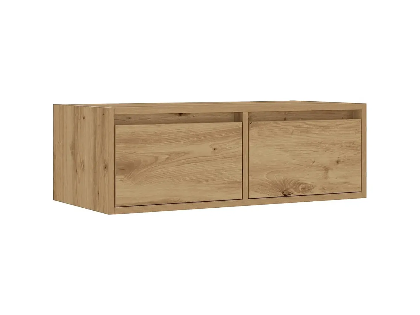 Mueble de TV con luces LED roble artisan 75x35,5x25 cm