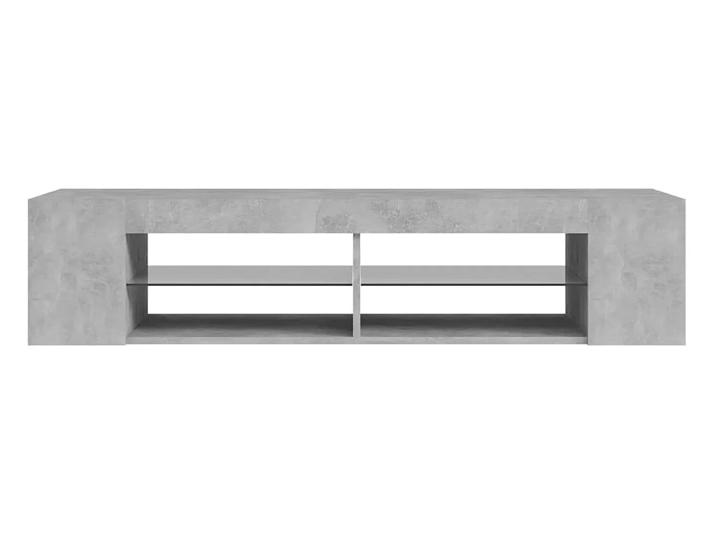 Mueble de TV con luces LED gris hormigón 135x39x30 cm