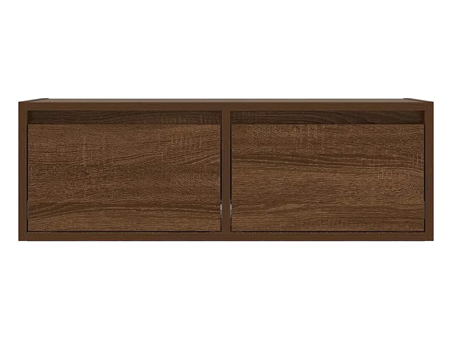 Mueble de TV con luces LED roble marrón 75x35,5x25 cm