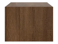 Mueble de TV con luces LED roble marrón 75x35,5x25 cm