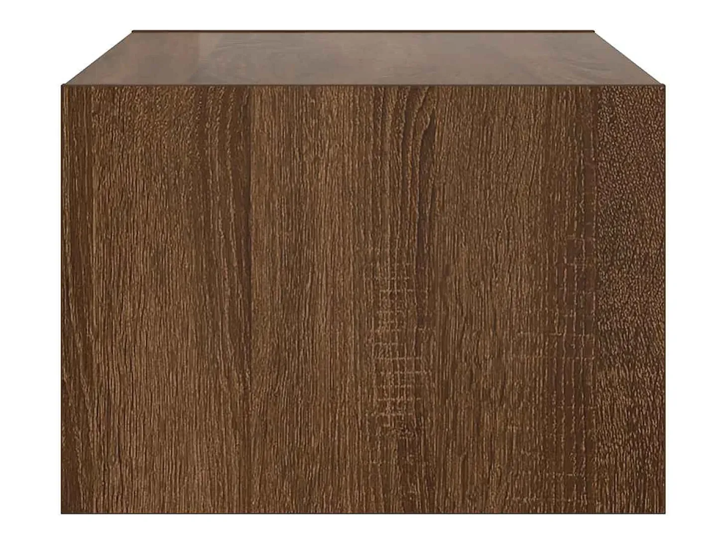 Mueble de TV con luces LED roble marrón 75x35,5x25 cm