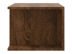 Mueble de TV con luces LED color roble marrón 90x39x30 cm