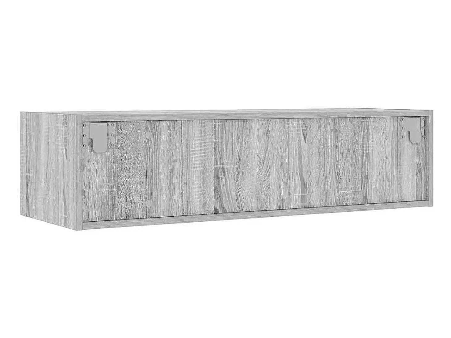 Mueble de TV con luces LED sonoma gris 100X35,5x25 cm