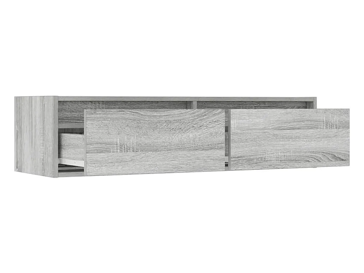 Mueble de TV con luces LED sonoma gris 100X35,5x25 cm