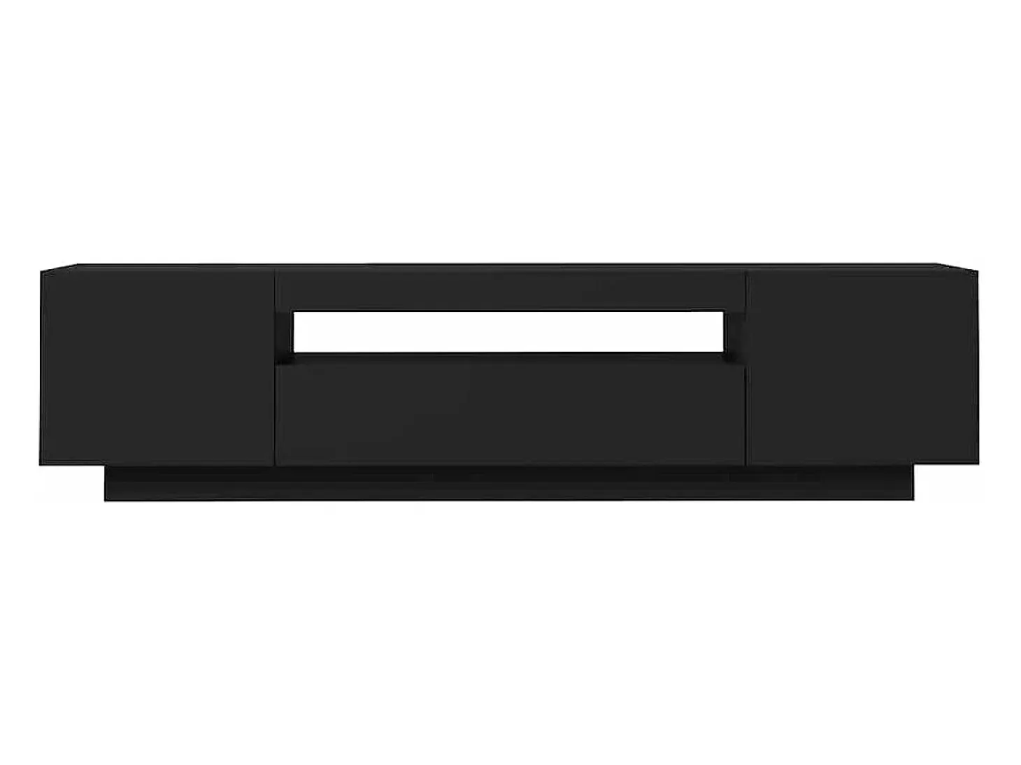 Mueble de TV con luces LED negro 160x35x40 cm