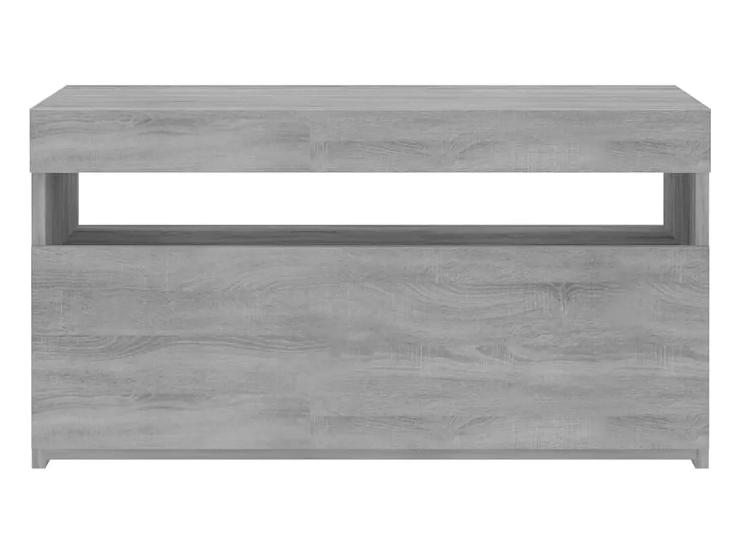 Mueble de TV con luces LED gris Sonoma 75x35x40 cm