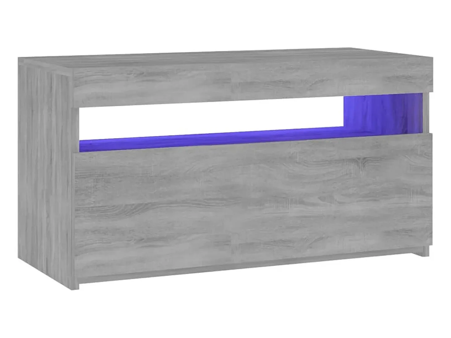 Mueble de TV con luces LED gris Sonoma 75x35x40 cm