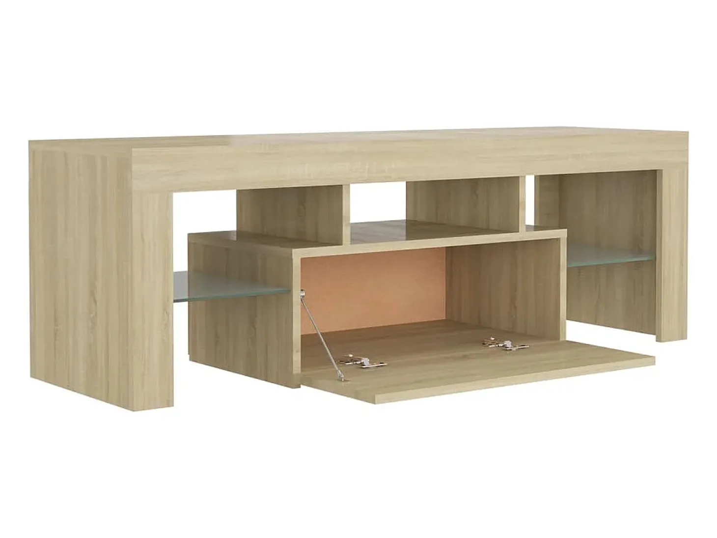 Mueble de TV con luces LED roble Sonoma 120x35x40 cm