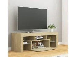 Mueble de TV con luces LED roble Sonoma 120x35x40 cm