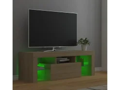 Mueble de TV con luces LED roble Sonoma 120x35x40 cm