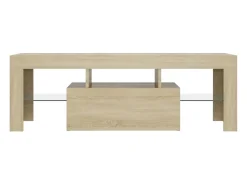 Mueble de TV con luces LED roble Sonoma 120x35x40 cm