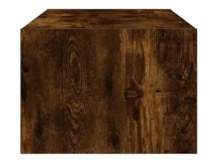 Mueble de TV con luces LED roble ahumado 100X35,5x25 cm