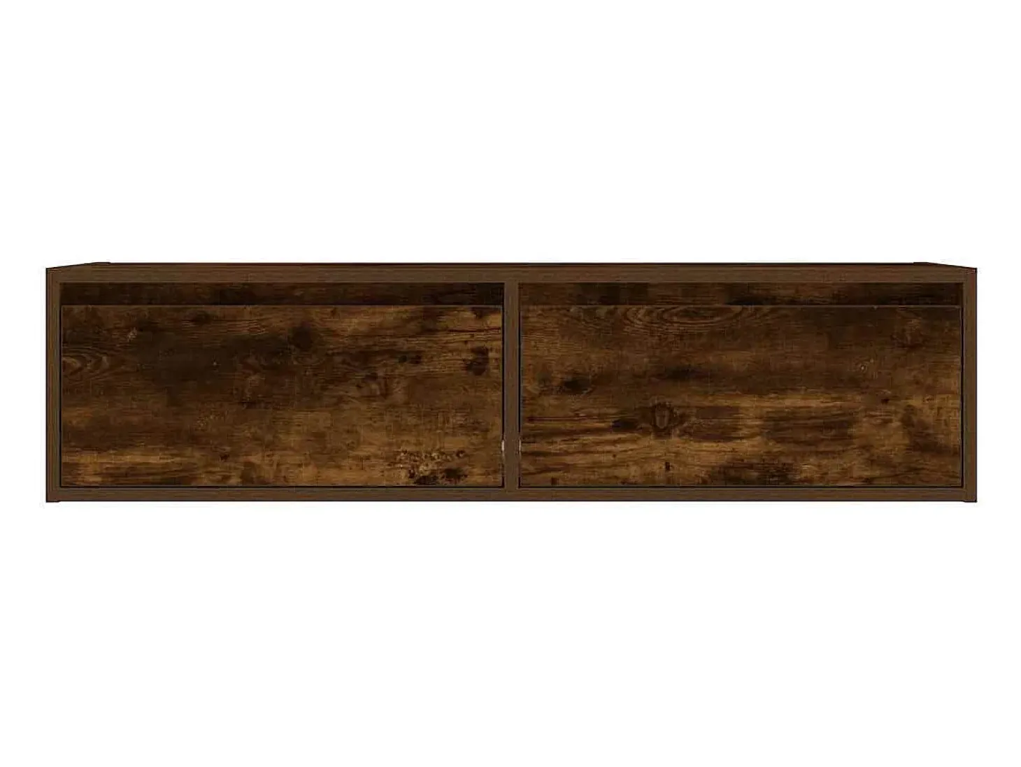Mueble de TV con luces LED roble ahumado 100X35,5x25 cm