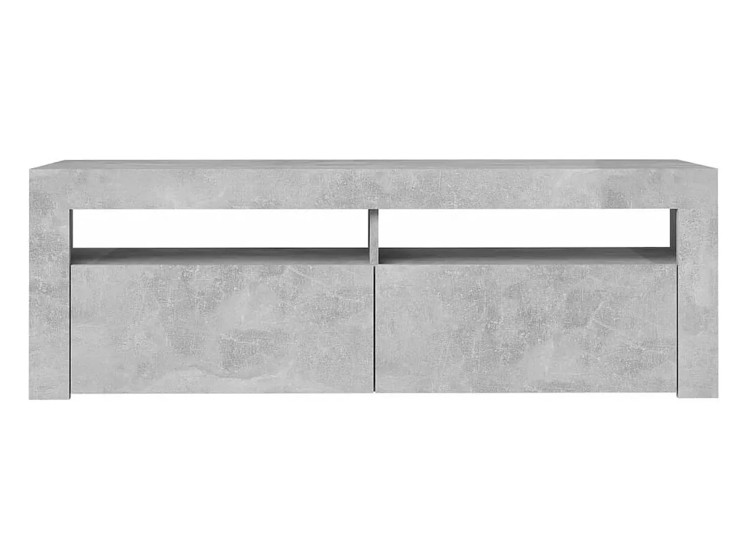 Mueble de TV con luces LED gris hormigón 120x35x40 cm