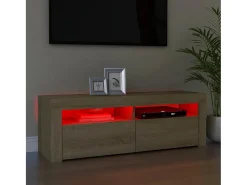 Mueble de TV con luces LED roble Sonoma 120x35x40 cm