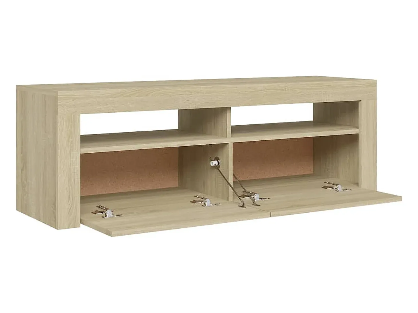 Mueble de TV con luces LED roble Sonoma 120x35x40 cm