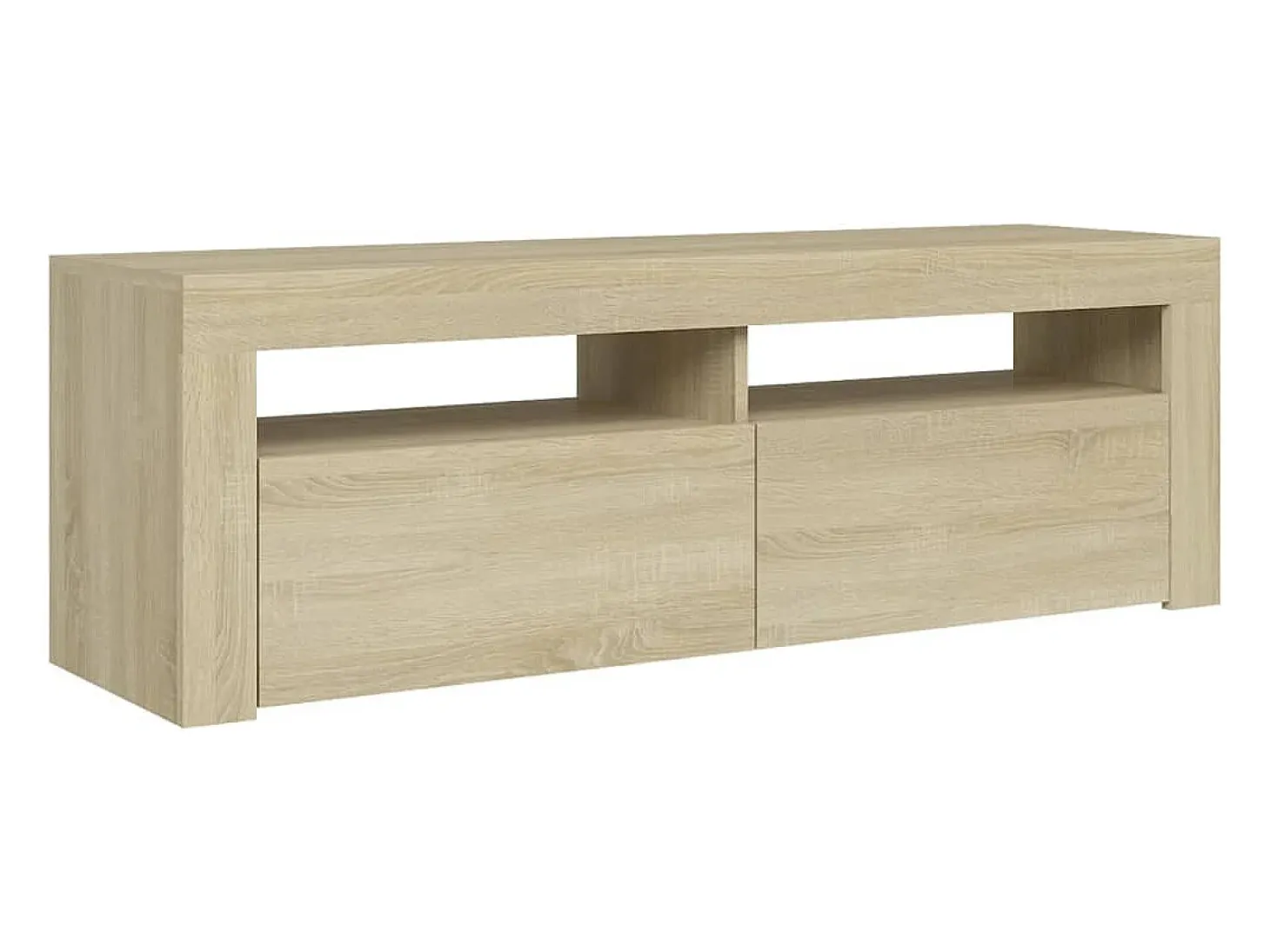 Mueble de TV con luces LED roble Sonoma 120x35x40 cm