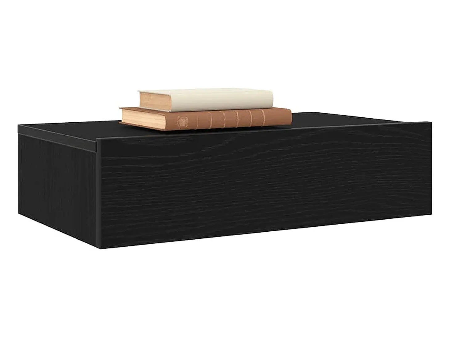 Mueble de TV con luces LED Roble Negro 60x35x15,5 cm