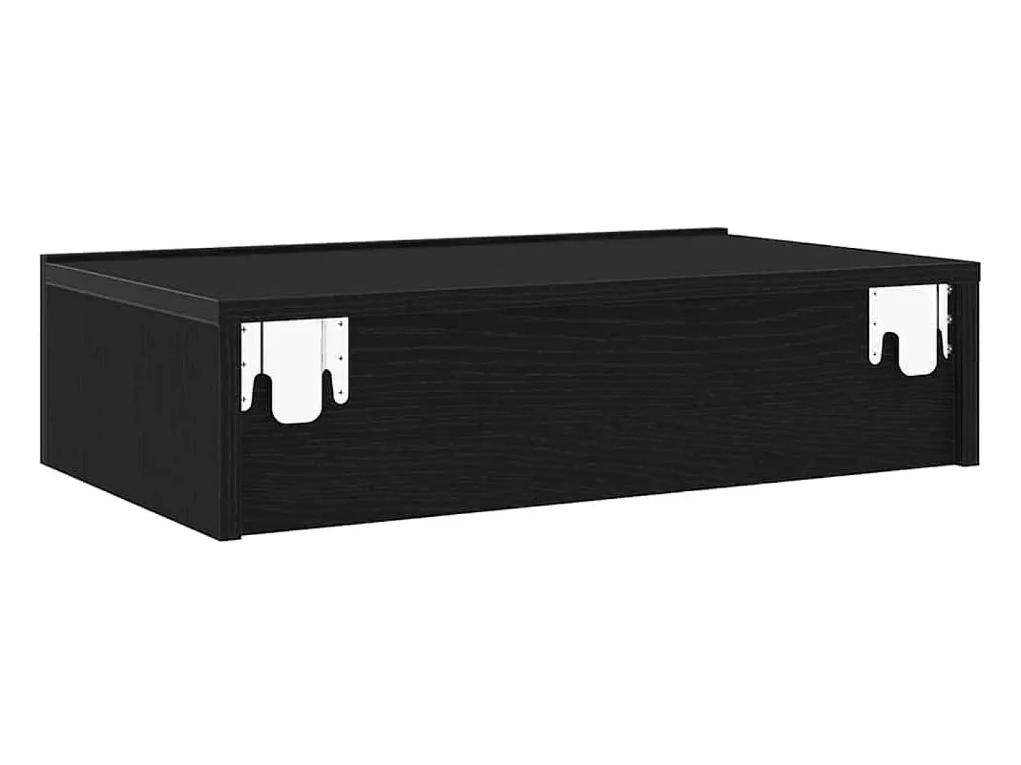Mueble de TV con luces LED Roble Negro 60x35x15,5 cm