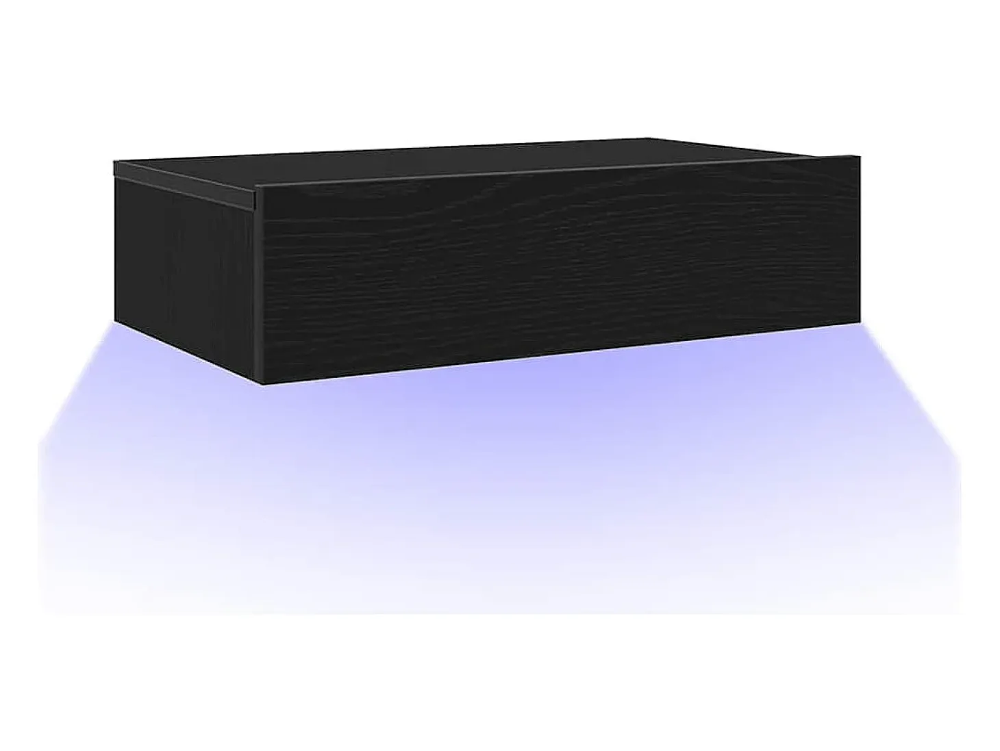 Mueble de TV con luces LED Roble Negro 60x35x15,5 cm