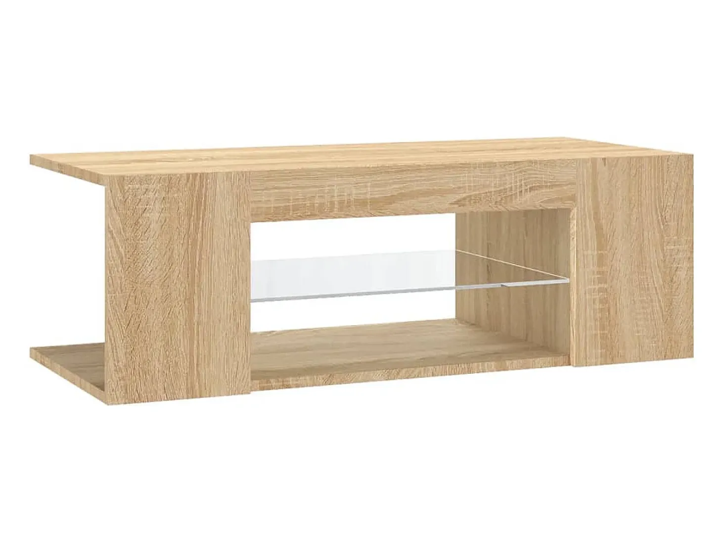Mueble de TV con luces LED roble Sonoma 90x39x30 cm