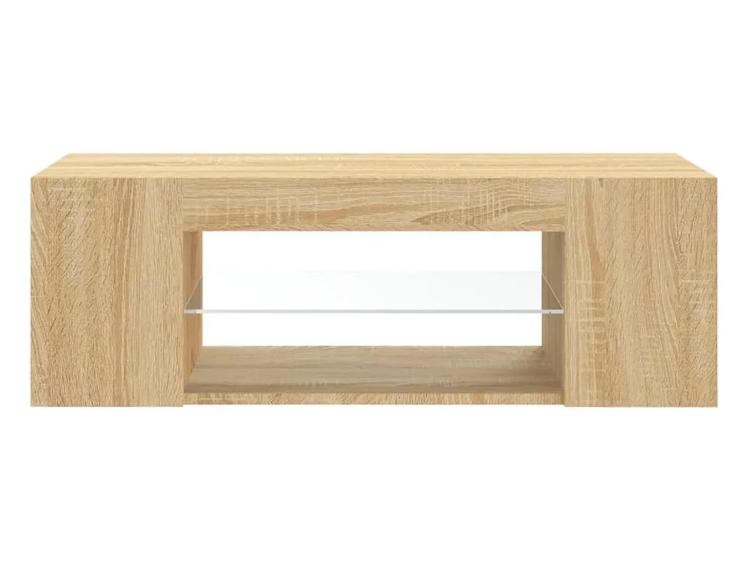 Mueble de TV con luces LED roble Sonoma 90x39x30 cm