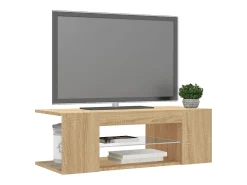 Mueble de TV con luces LED roble Sonoma 90x39x30 cm