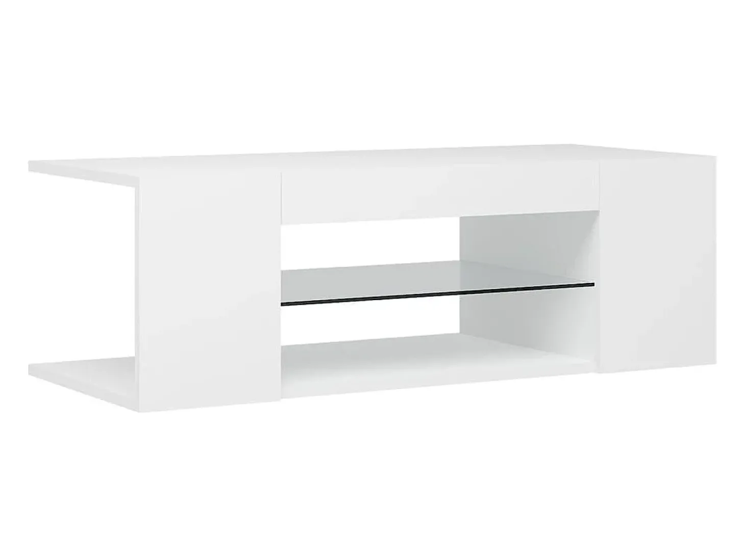Mueble de TV con luces LED blanco 90x39x30 cm ES76208