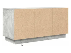 Mueble de TV con luces LED gris hormigón 100x41x50 cm