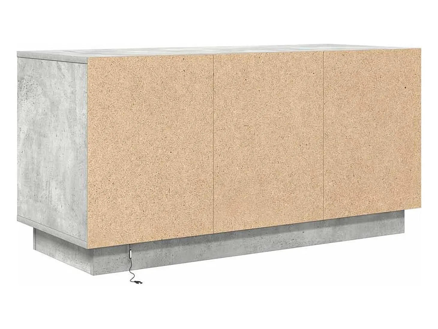 Mueble de TV con luces LED gris hormigón 100x41x50 cm