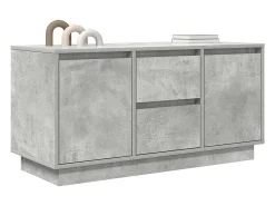 Mueble de TV con luces LED gris hormigón 100x41x50 cm