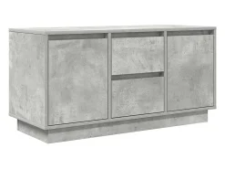 Mueble de TV con luces LED gris hormigón 100x41x50 cm