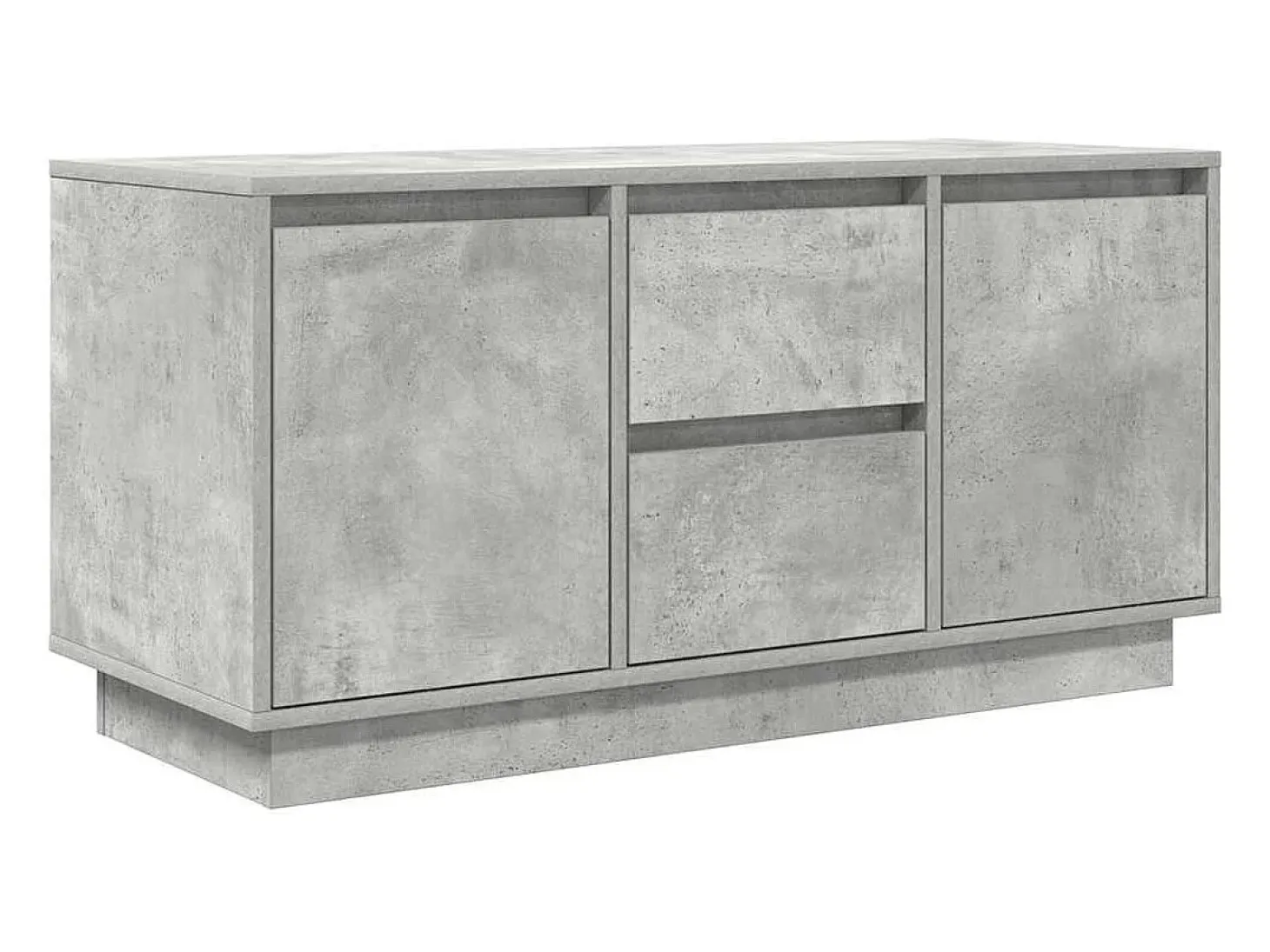 Mueble de TV con luces LED gris hormigón 100x41x50 cm
