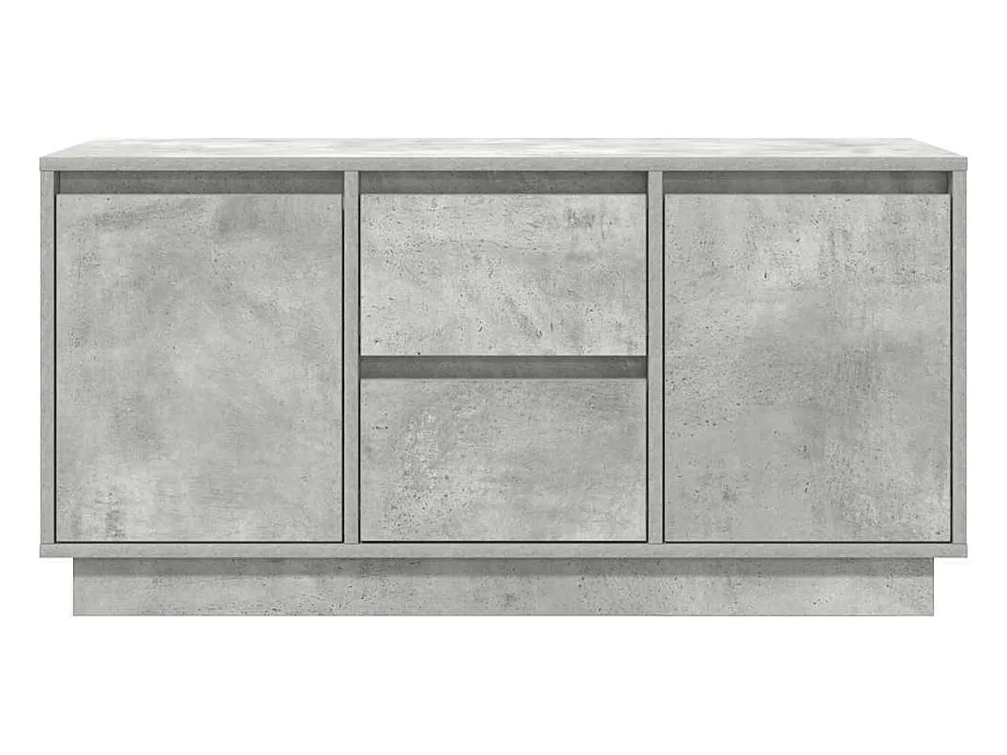 Mueble de TV con luces LED gris hormigón 100x41x50 cm