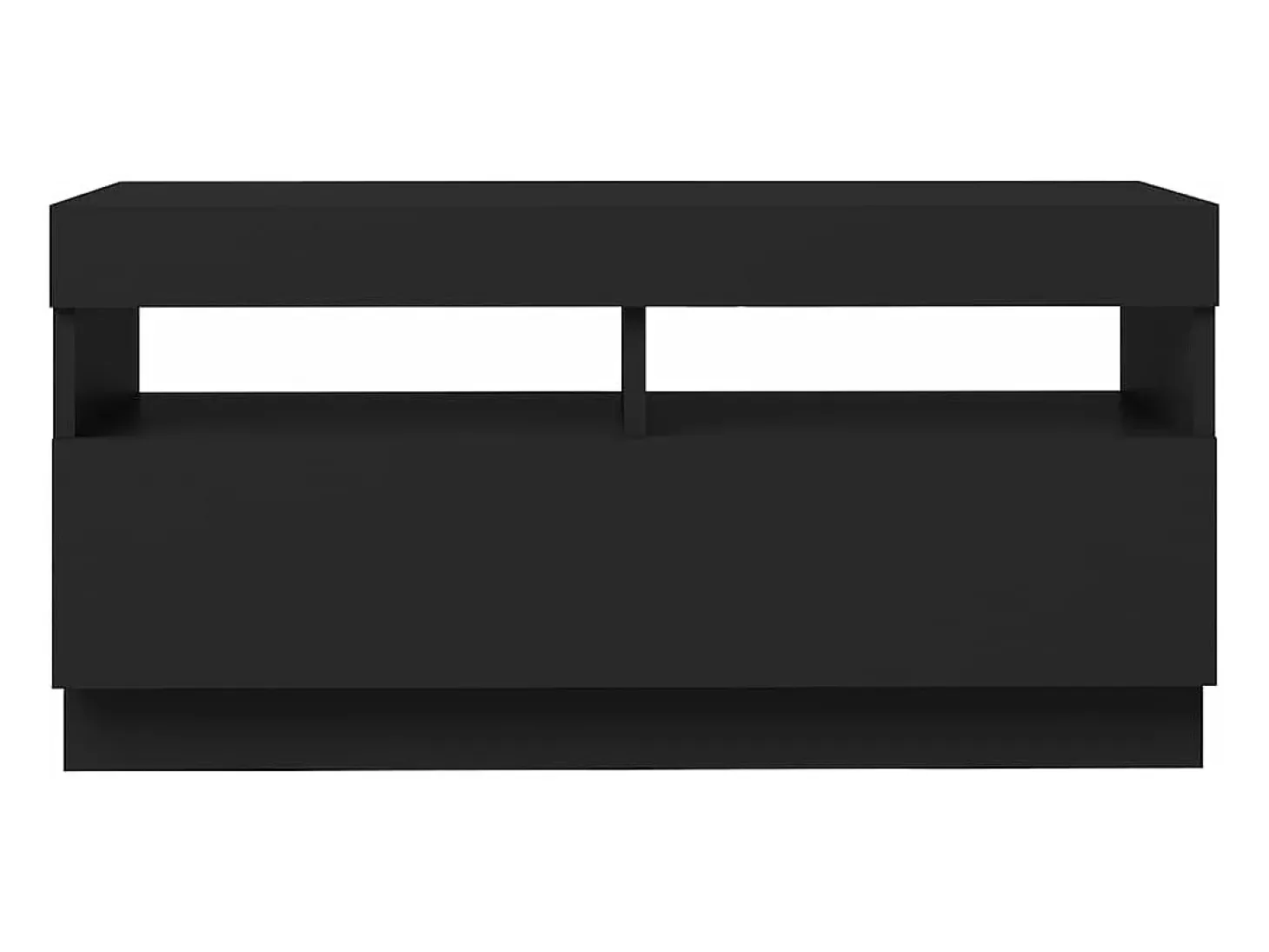Mueble de TV con luces LED negro 80x35x40 cm