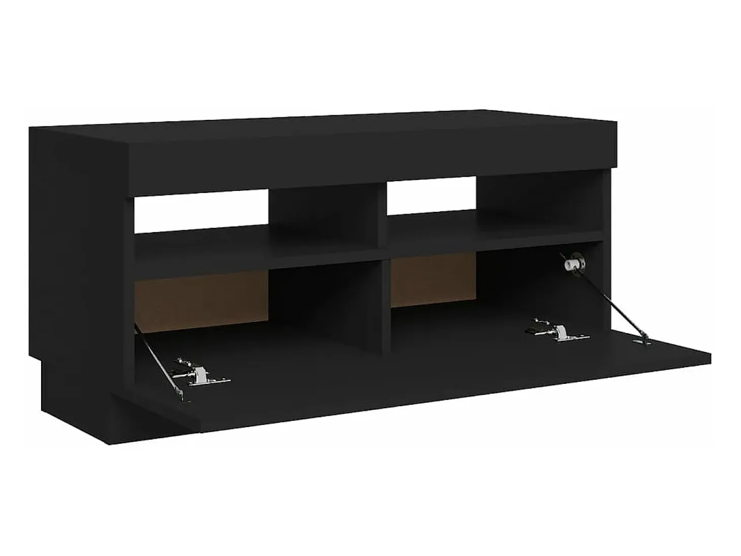 Mueble de TV con luces LED negro 80x35x40 cm