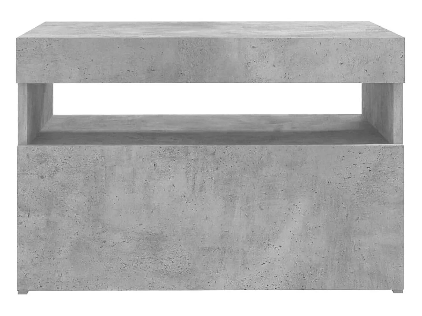 Mueble de TV con luces LED gris hormigón 60x35x40 cm