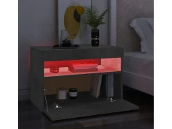 Mueble de TV con luces LED gris hormigón 60x35x40 cm