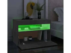 Mueble de TV con luces LED gris hormigón 60x35x40 cm